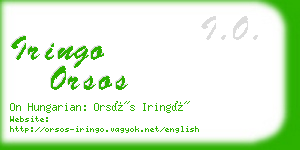 iringo orsos business card